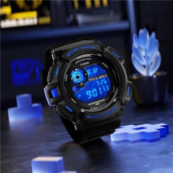 Mens Military Multifunction Digital LED Watch Electronic Waterproof Alarm Quartz - Picture 5 of 6